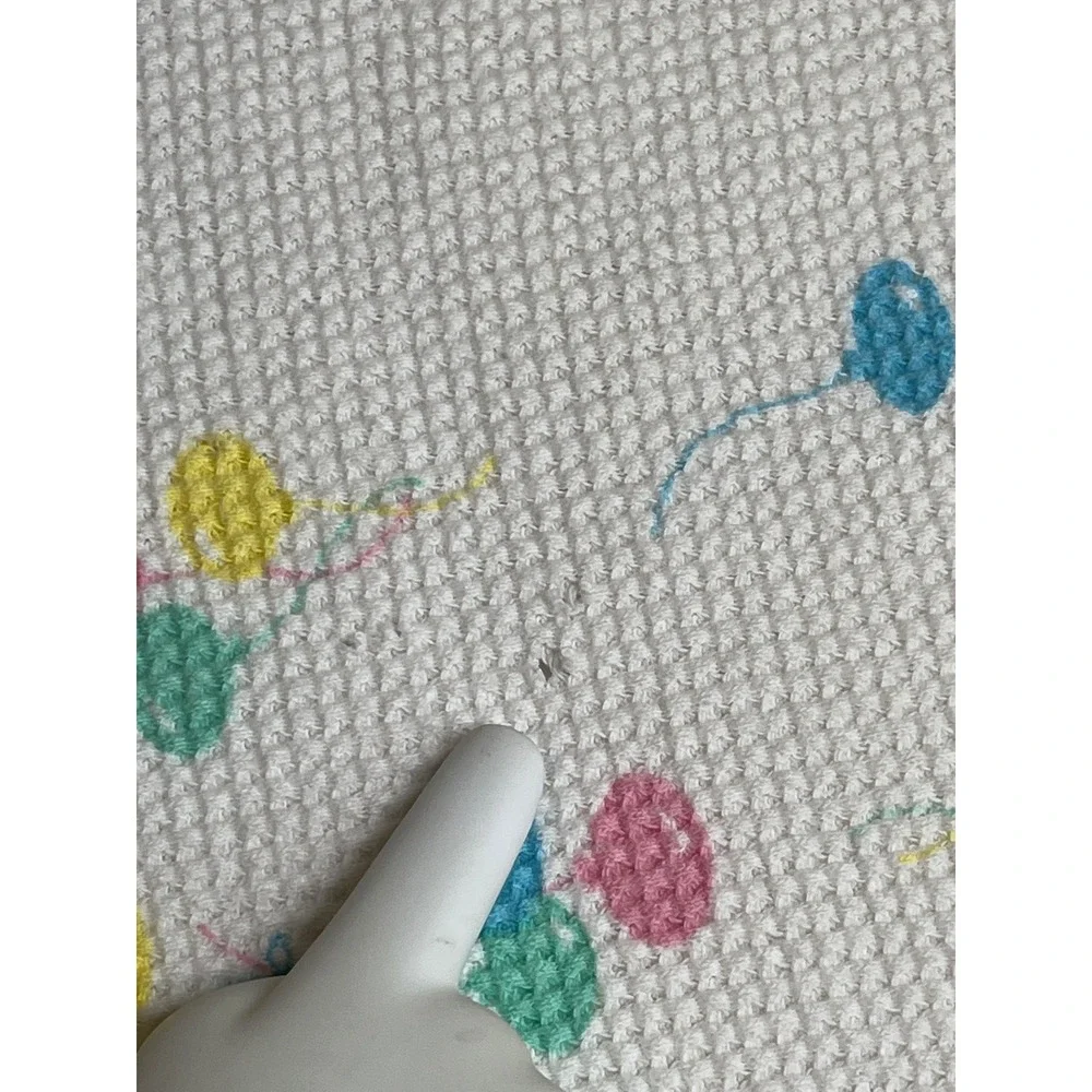 Vintage 90s Cozy Baby Products Waffle Knit Blanket 100% Cotton Made in USA